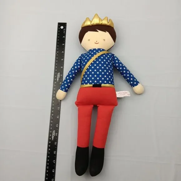 Handsome Prince Cuddle Toy Alimrose Design Australia Hand Embroidered Face 18in - Picture 7 of 11